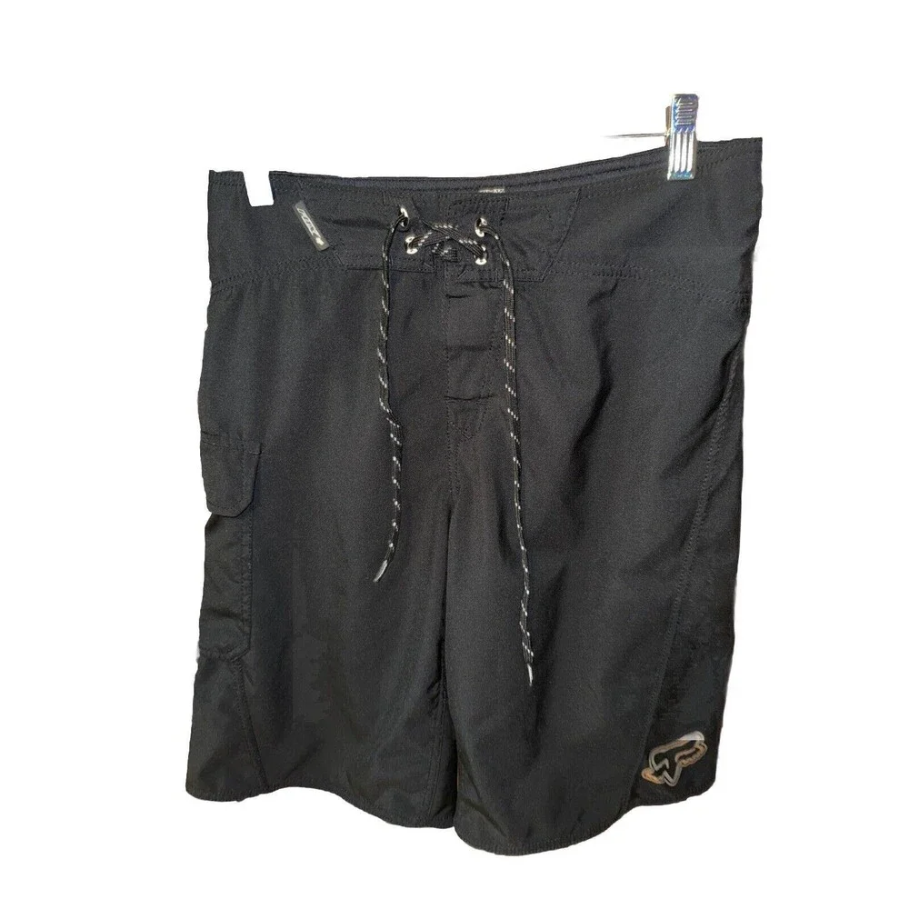 Men's Fox Swim Trunks Size 21 Black in Color